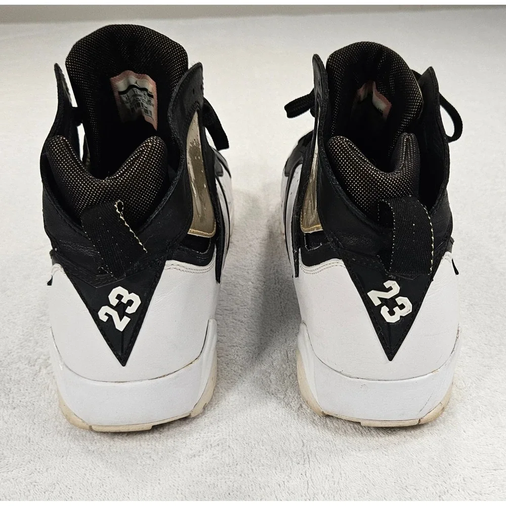 Air Jordan 7 Retro Champagne 725093-140 White, Black Metallic Gold Men's Size 12